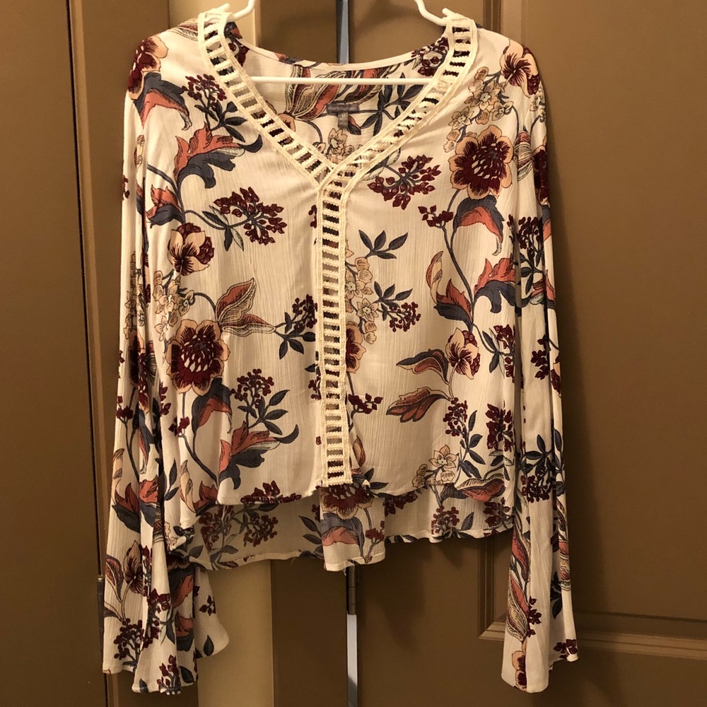 Bell Sleeve Floral Top
